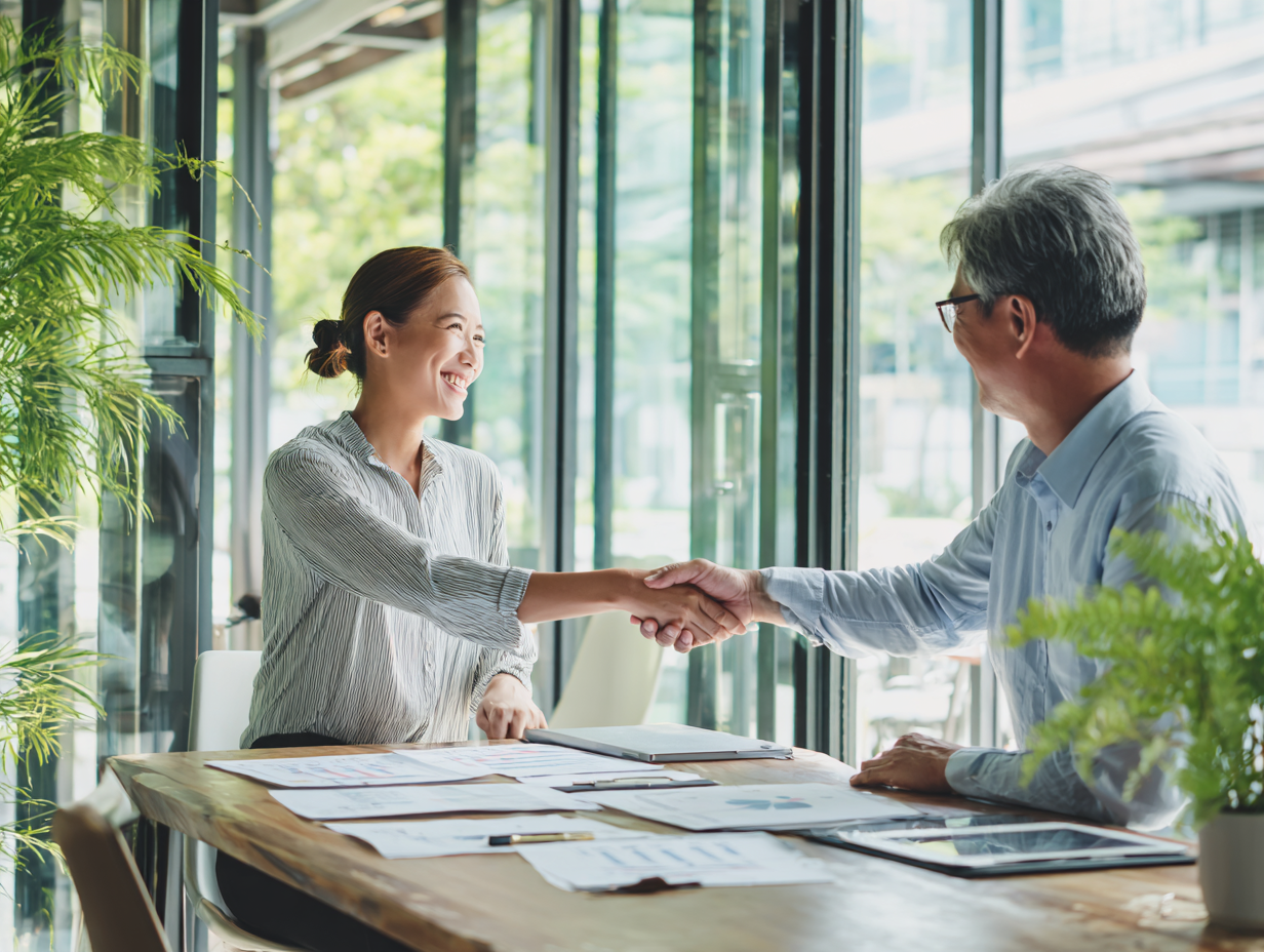 Indonesian tax compliance concept with accountant checking reports, calculator, and documents to help foreigners in Bali avoid fines and visa issues