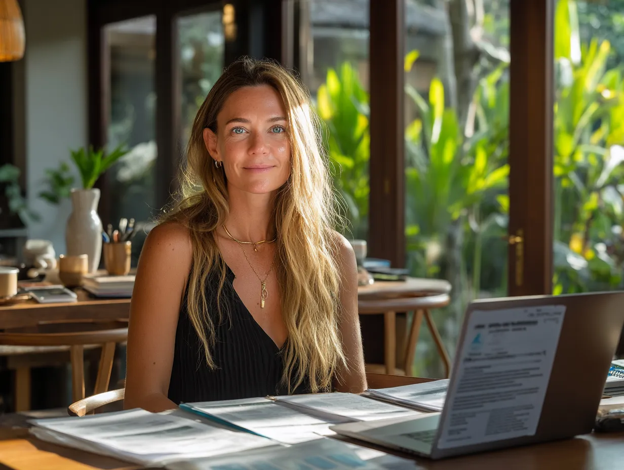 American expat in Ubud managing PT PMA wellness retreat invoices, using e-Faktur to stay compliant with VAT and tax rules.
