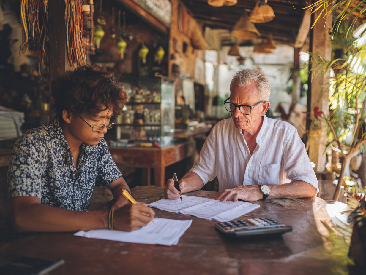 Foreign entrepreneurs in Bali facing problems from missing invoices, payroll errors, and incomplete tax filings without structured accounting reports