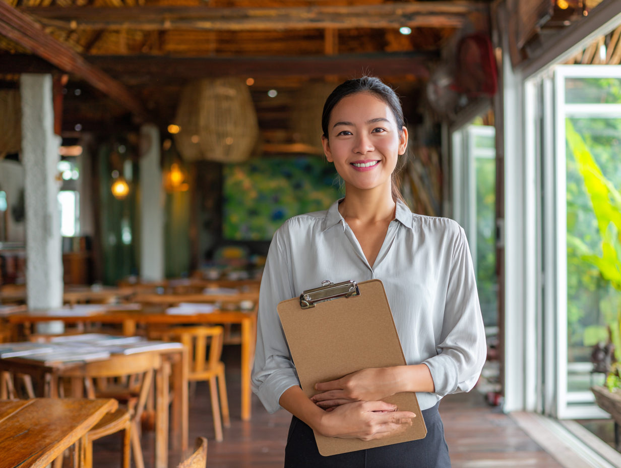 Expat business owner in Bali consulting with an accounting agency about PT PMA compliance, KBLI updates, and tax obligations for expansion beyond hospitality
