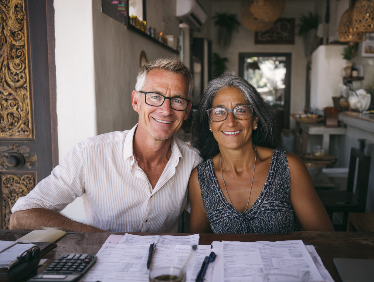 Australian expat couple in Ubud running a wellness retreat with correct PT PMA KBLI codes for accommodation, restaurant, and beverage business