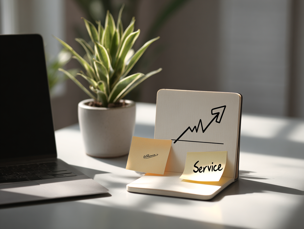 Business owner reviewing growth strategies with Bali accounting support, showing financial charts, tax reports, and long-term business planning in 2026