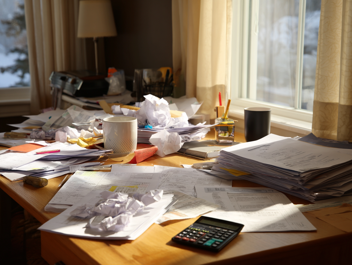 Common problems without monthly bookkeeping services in Bali, such as receipt piles, late payroll, and costly tax penalties