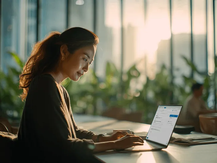 Accountant testing PT PMA tax filing on Coretax Guided Simulator, reviewing VAT and legal documents for accuracy