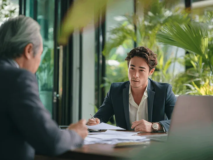 Tax consultant in Bali explaining pension tax and legal reporting for PT PMA directors using Coretax system