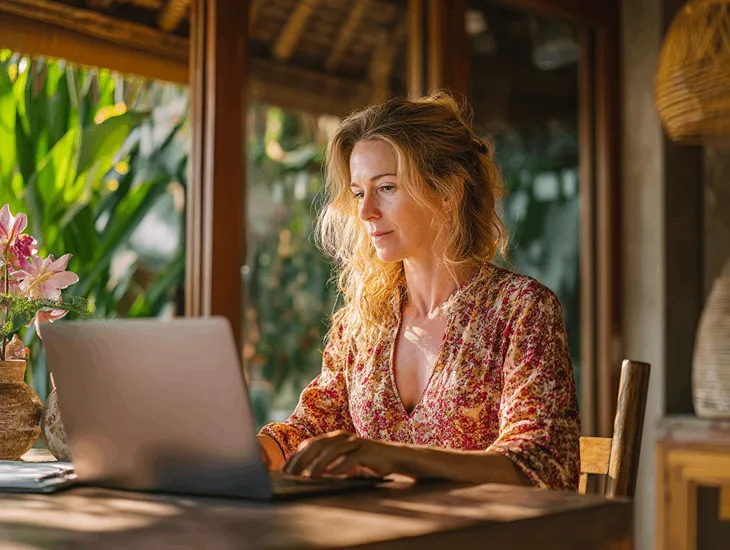 Foreign PT PMA entrepreneur in Bali registering on DJP Online portal to validate NPWP and join Indonesia’s 2026 Tax Amnesty program for compliance