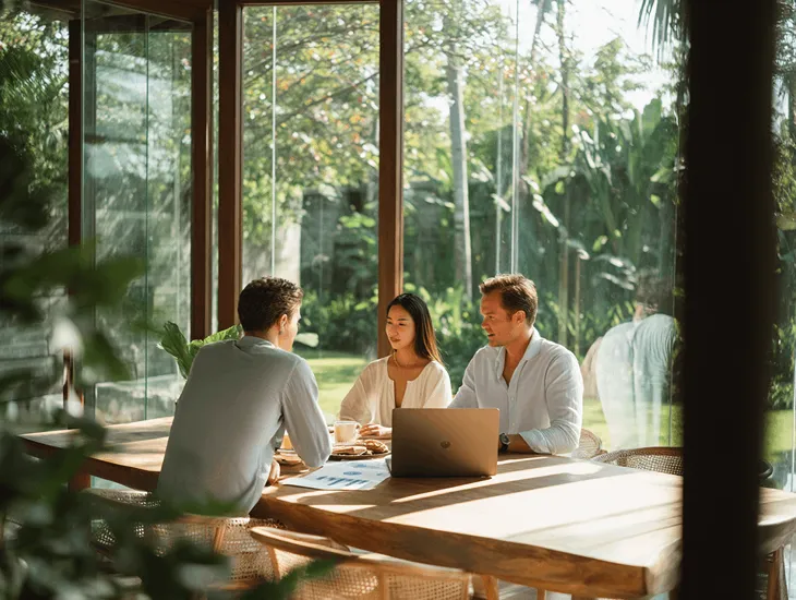 Foreign PT PMA business owner in Bali filing monthly PPh 21, PPh 23, and VAT reports through DJP Online with accountant assistance