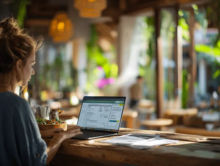 PT PMA accountant in Bali verifying company NPWP data on DJP Online portal to fix invalid tax ID errors and ensure compliance