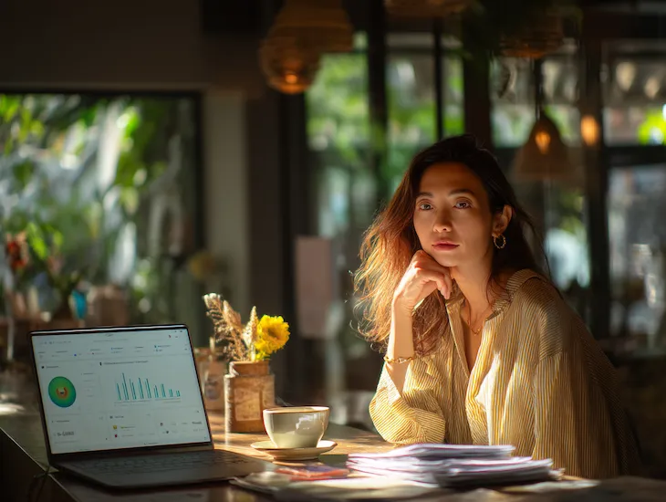 Swiss entrepreneur managing PT PMA export business in Canggu using Coretax 2026 to track Rupiah exchange rates and optimize VAT compliance