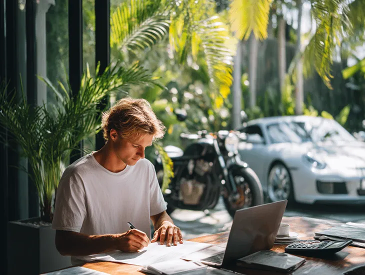 Russian PT PMA owner in Bali reviewing corrected Coretax XML files with accountant after fixing NPWP errors for successful VAT return compliance