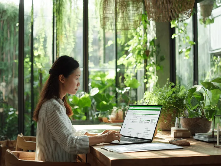 Foreign entrepreneur managing PT PMA in Bali using Coretax XML upload feature to file VAT reports efficiently and prevent invoice mismatches