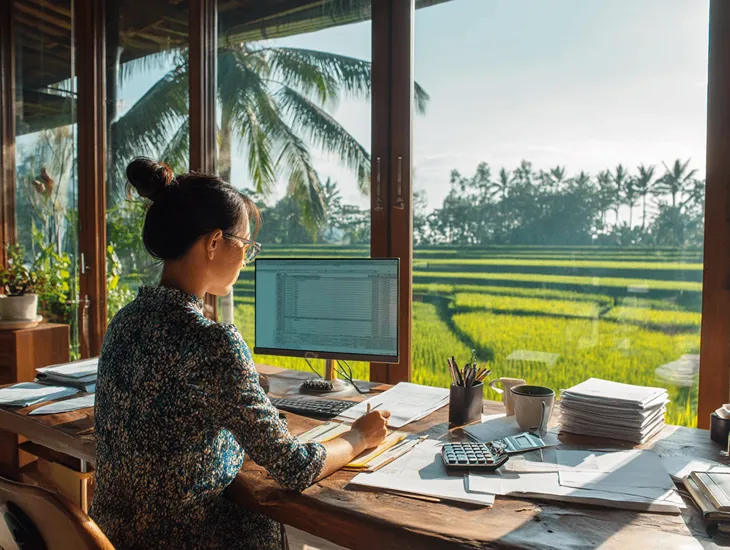 PT PMA accountant in Bali recovering Coretax DJP login using E-FIN and NPWP verification for secure VAT filing