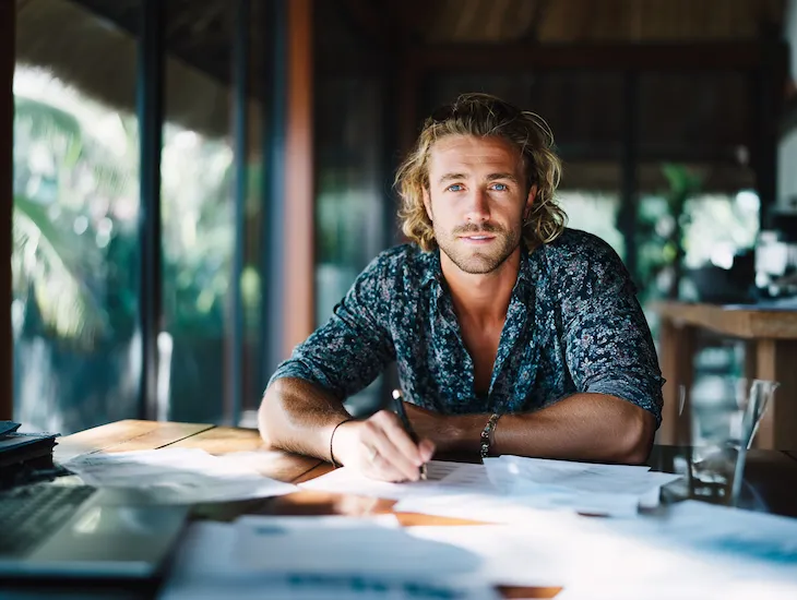 Norwegian entrepreneur managing PT PMA hospitality business in Bali reviewing Coretax 2026 updates and Indonesia fiscal policy for tax compliance and planning