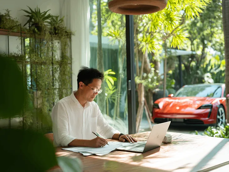 PT PMA accountant in Bali reviewing VAT invoices and uploading corrections to Coretax DJP Online under PER-11/PJ/2025 regulation for tax compliance