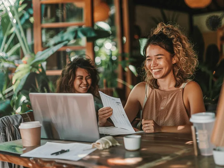 PT PMA e-commerce manager in Bali uploading online sales and VAT reports through Coretax DJP Online under Indonesia’s new digital tax regulations
