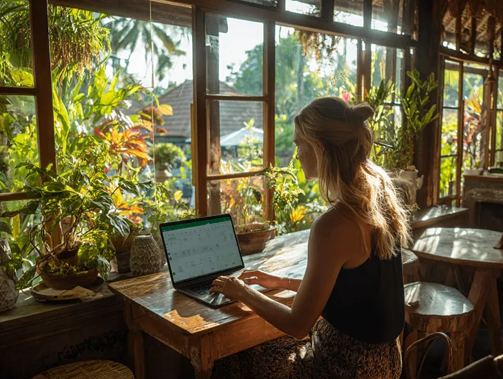 Foreign PT PMA owner in Bali updating NPWP records under Indonesia’s PER-7/PJ/2025 regulation through Coretax DJP Online for tax compliance