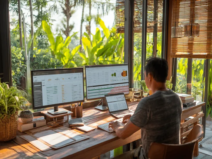 PT PMA accountant in Bali verifying VAT invoices and Tax Invoice Codes on Coretax DJP Online to ensure compliance with Indonesia’s digital tax regulations