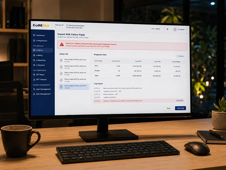 IA6 Error in Indonesia 2026 – Tax invoice XML fix, Coretax import rules, and VAT reporting compliance for WNAs in Bali