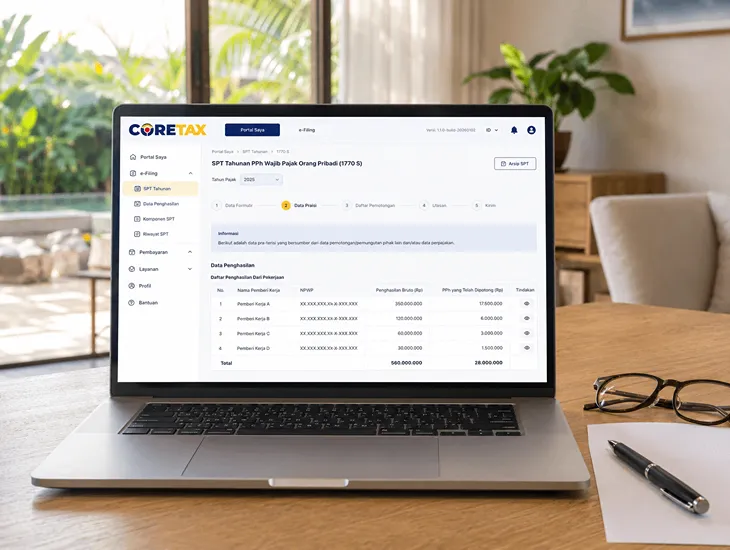 Coretax in Indonesia 2026 – Pre-filled salary data compliance and return verification for expats