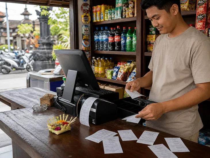 FP Digunggung Input Tax in Indonesia 2026. Retail invoice format and non-creditable VAT rules for PT PMA in Bali.