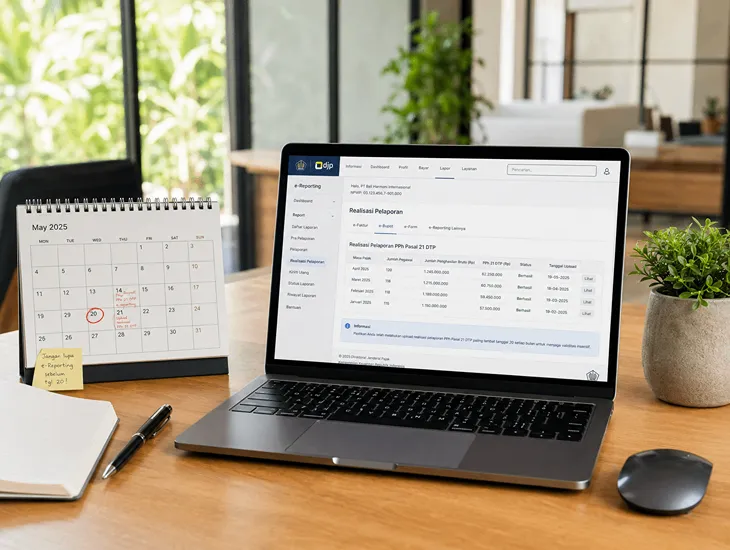 PPh 21 DTP in Indonesia 2026 – e-Reporting realization deadlines, DJP Online portal, and payroll tax filing for PT PMA in Bali
