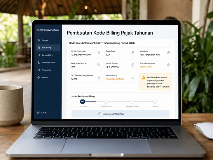 Tax Payment Type Code in Indonesia 2026 - Individual billing identifiers and fiscal compliance for WNAs