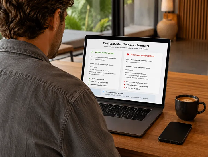 Official Email Reminders for Tax Arrears 2026, Verifying government domains and compliance in Bali